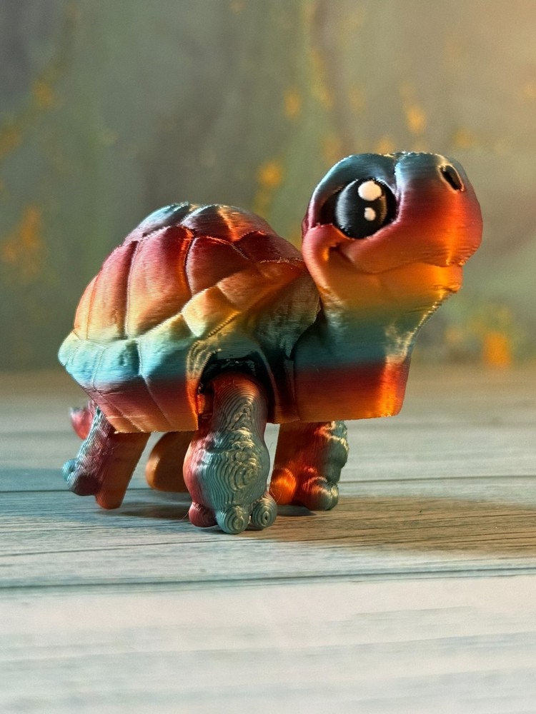 Tiny Turtle – 3D Printed – Cute Turtle Collectible – 3” x 2”
