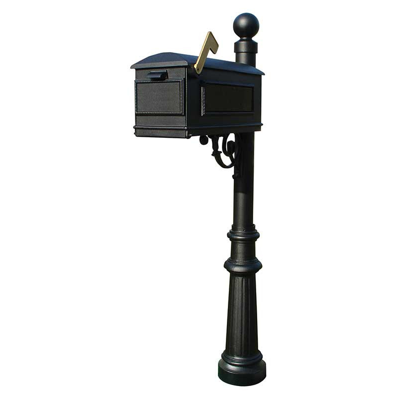 Qualarc Lewiston Post Mailbox in black