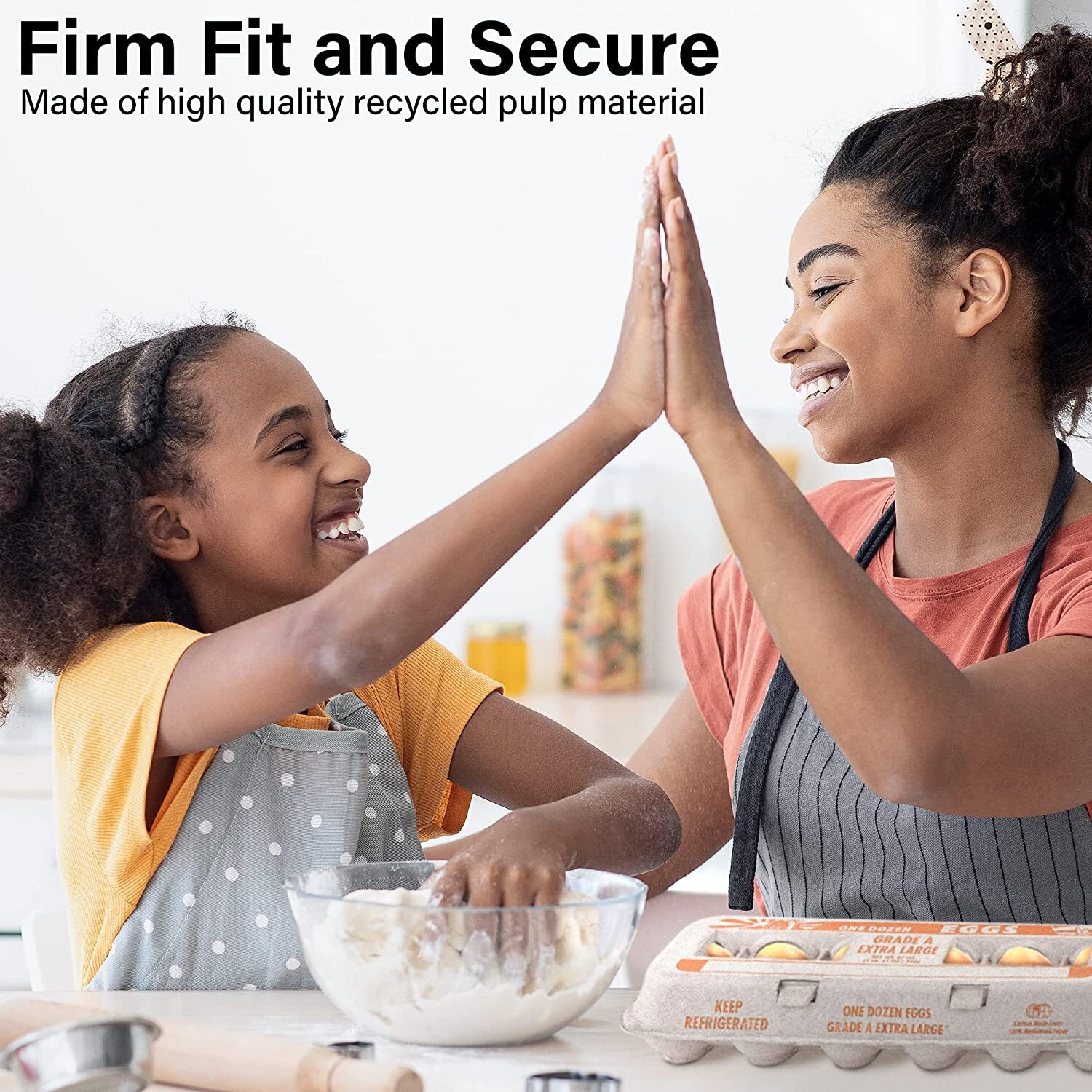 MT Products Printed Pulp XL Paper Egg Cartons Hold Eggs 12 Count - Pack of 10