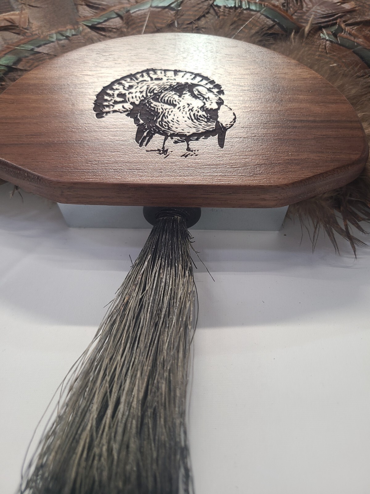 Walnut Turkey Fan Display Kit with Lazer Engraving