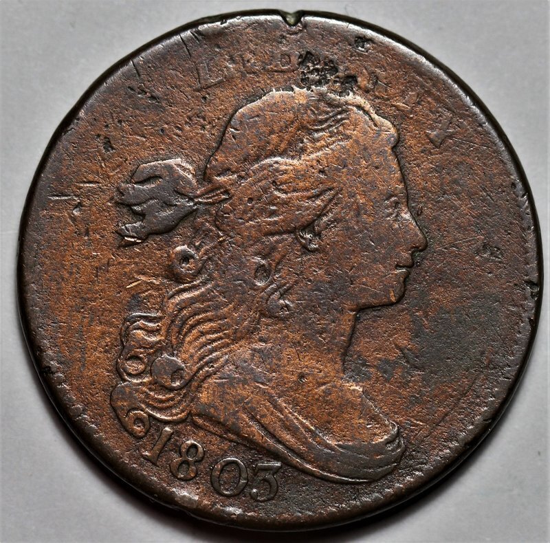 1803 Draped Bust Large Cent - US 1c Copper Coin