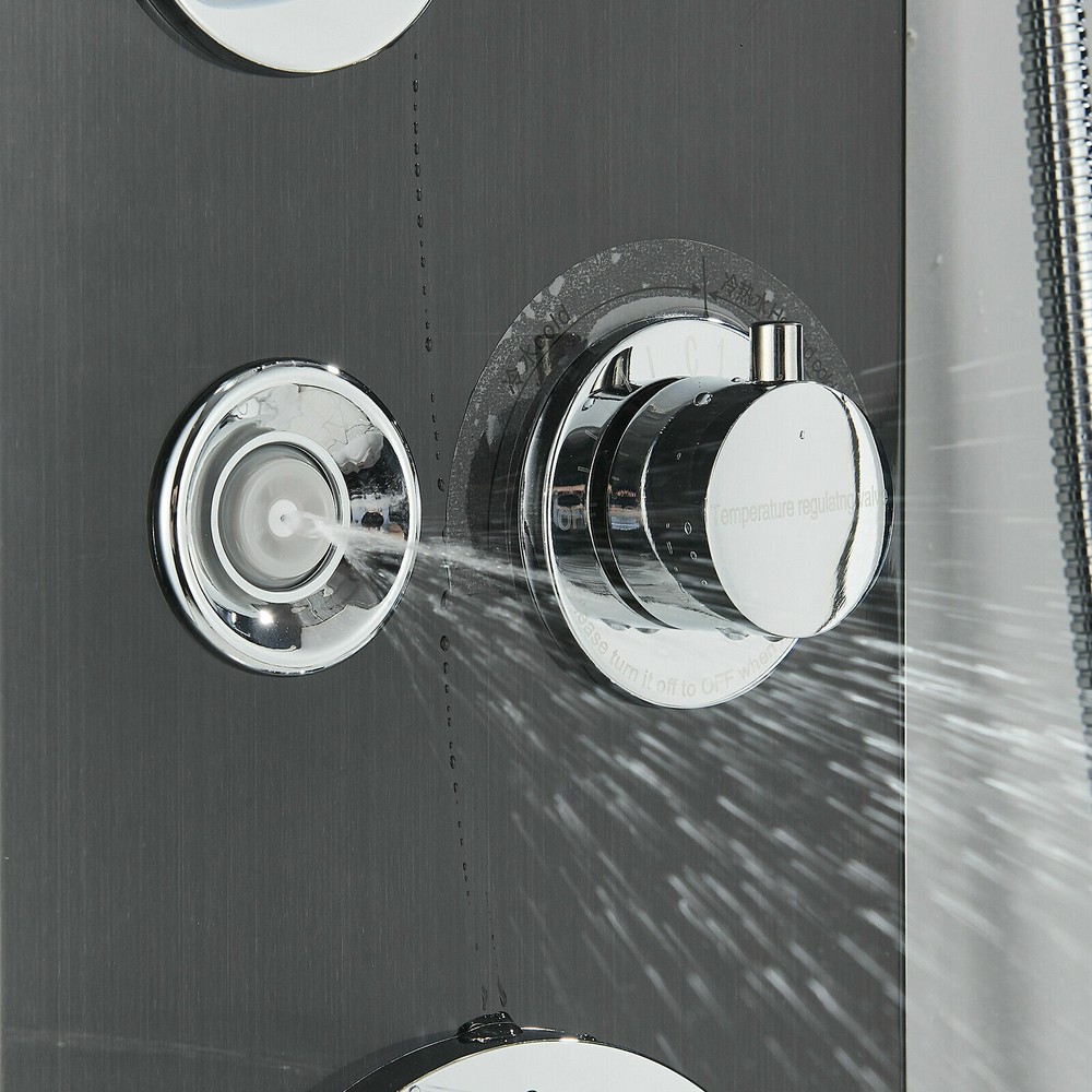 Shower Panel Tower System Stainless Steel 5 Function Rain&Waterfall Faucet Set