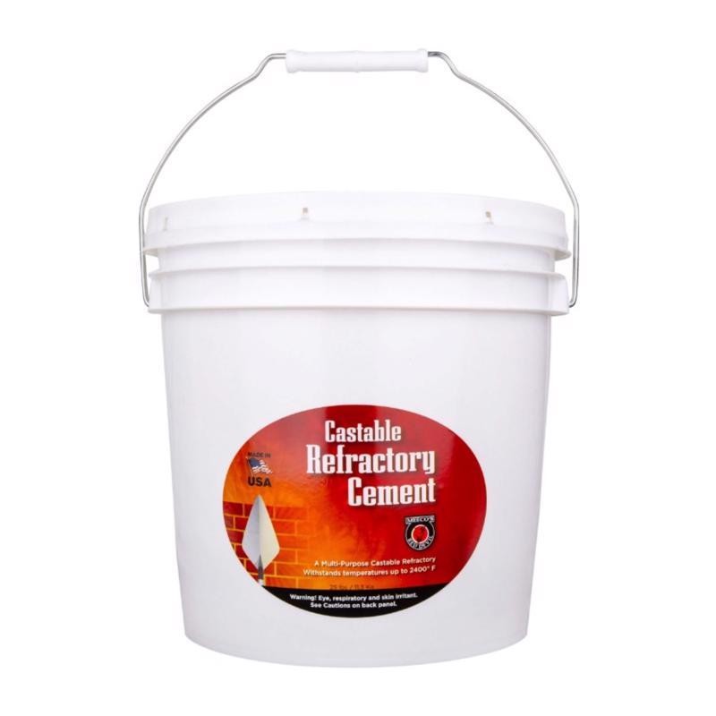 Meeco's Red Devil Refractory Cement Buff 25 Tub