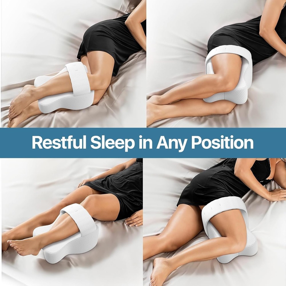 Knee Pillow Side Sleepers Large Comfortable Memory Foam Leg Pillow Side Sleeping