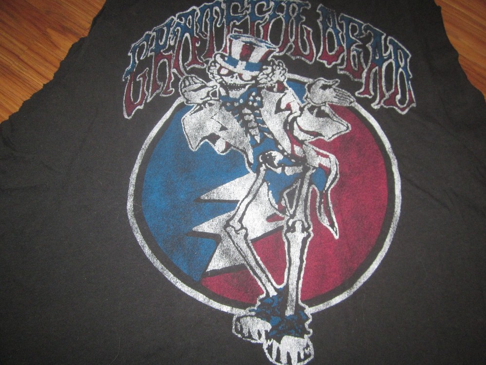 GRATEFUL DEAD TRUE VINTAGE DEAD HEAD DIY MUSCLE SHIRT PAPER THIN