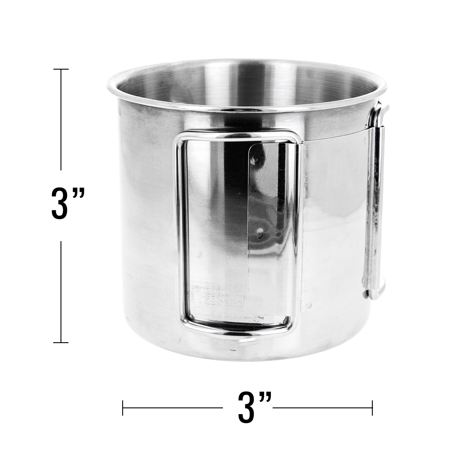 ASR Outdoor 304 Stainless Steel Coffee Mug with Collapsible Handles (2 Sizes)