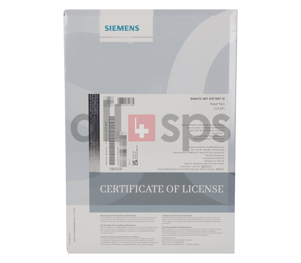 SIMATIC NET SOFNET-IE S7 V15 SP1 - 6GK1704-1CW15-0AC0 (NS)
