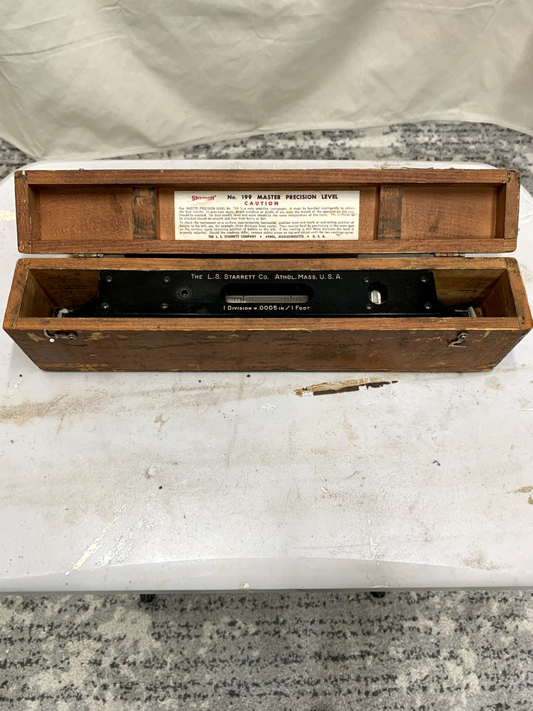STARRETT 199 MASTER PRECISION LEVEL  0.0005" / 12 "