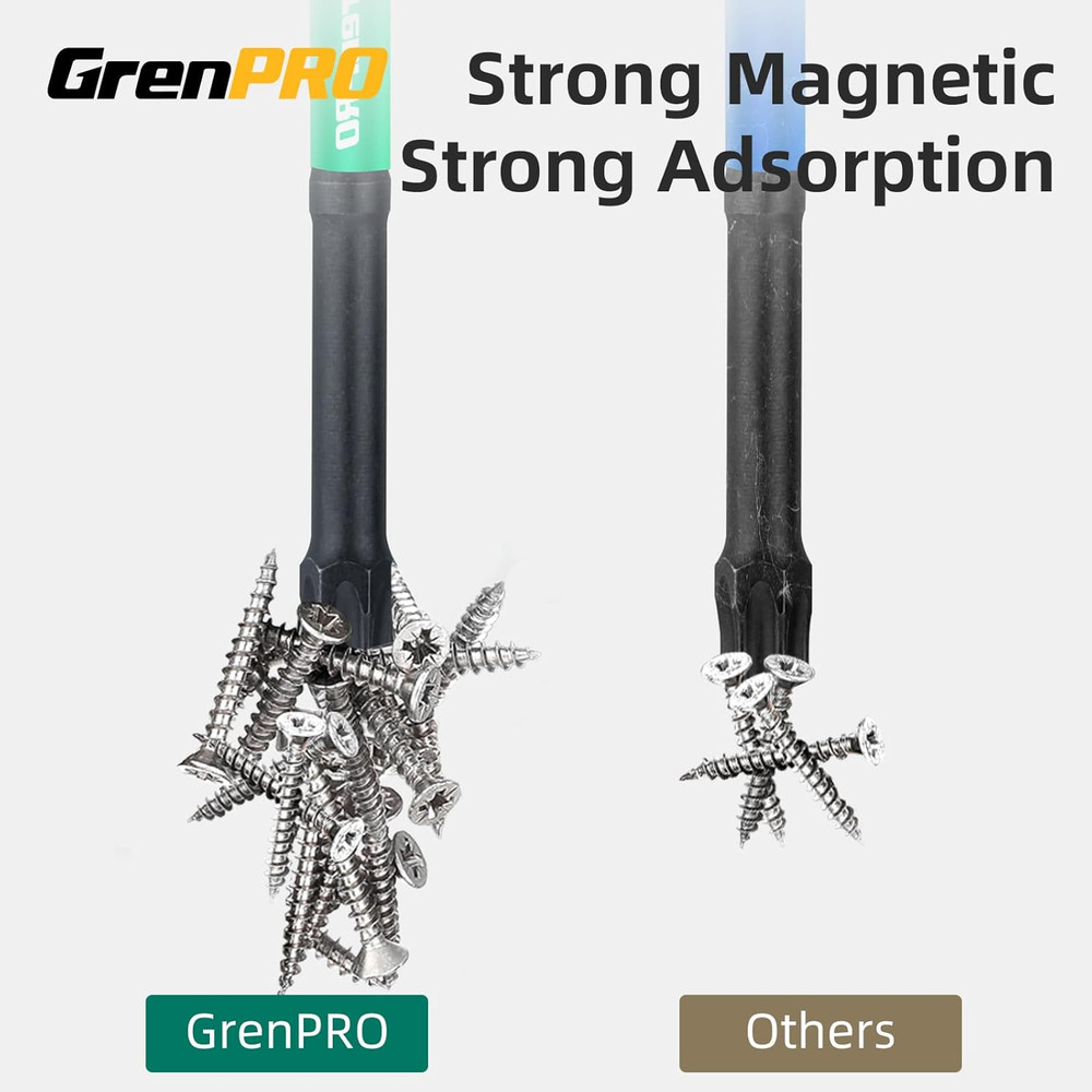 GRENPRO 14Pc Impact Driver Torx Bit Set, Magnetic Screwdriver Set, Security and