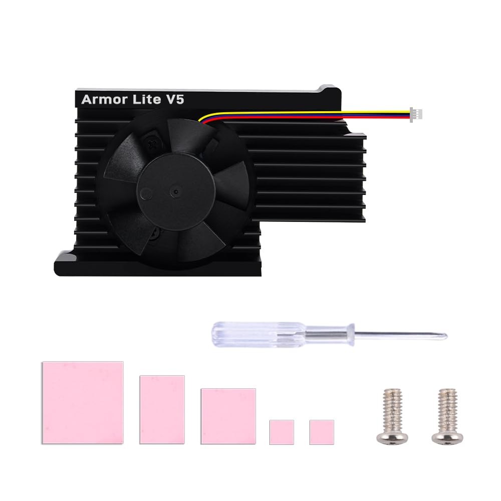 GeeekPi Active Cooler for Raspberry Pi 5, Armor Lite V5 Raspberry...