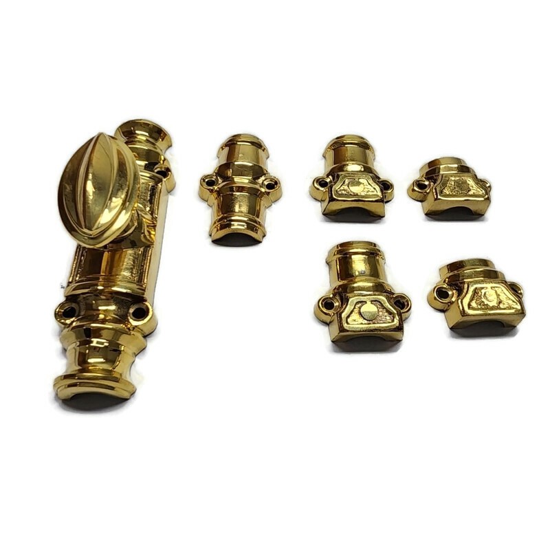 Machine-Made Cremone Espagnolette — Small Oval Knob Version — 110" (2.8 m) Solid