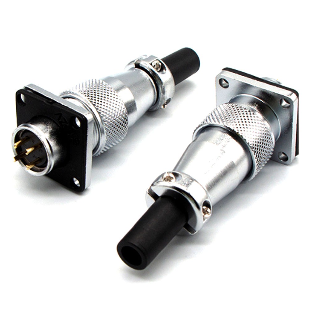 2Pc WS16 4Pin Panel Mount Electrical Wire Connector,Aviation Plug and Socket NEW
