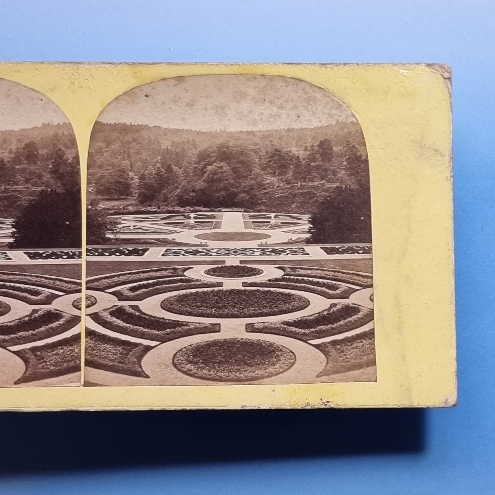 Drumlanrig Dumfries Stereoview 3D C1860 Real Photo Gardens At Castle Scotland