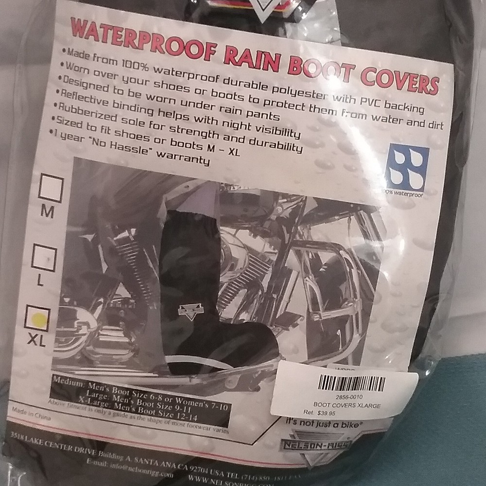 NEW NELSON RIGG 2856-0010 WATERPROOF BOOT COVERS - X-LARGE