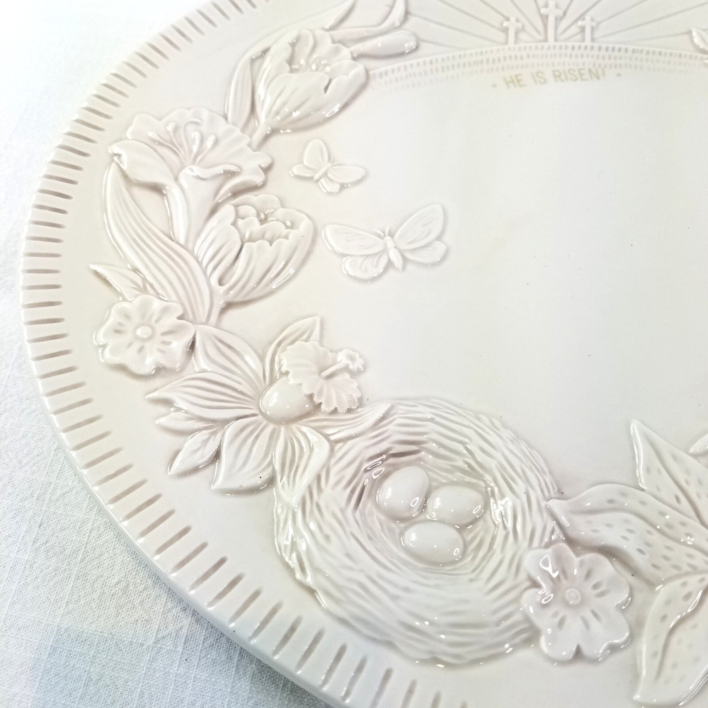 Demdaco Spring Serving Platter "He Is Risen" 17x13"