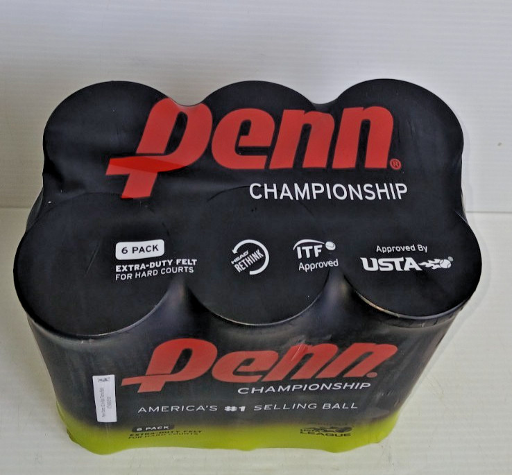 Penn Championship Extra-Duty For Hard Court Tennis Ball Pack 6 Cans 18 Balls New