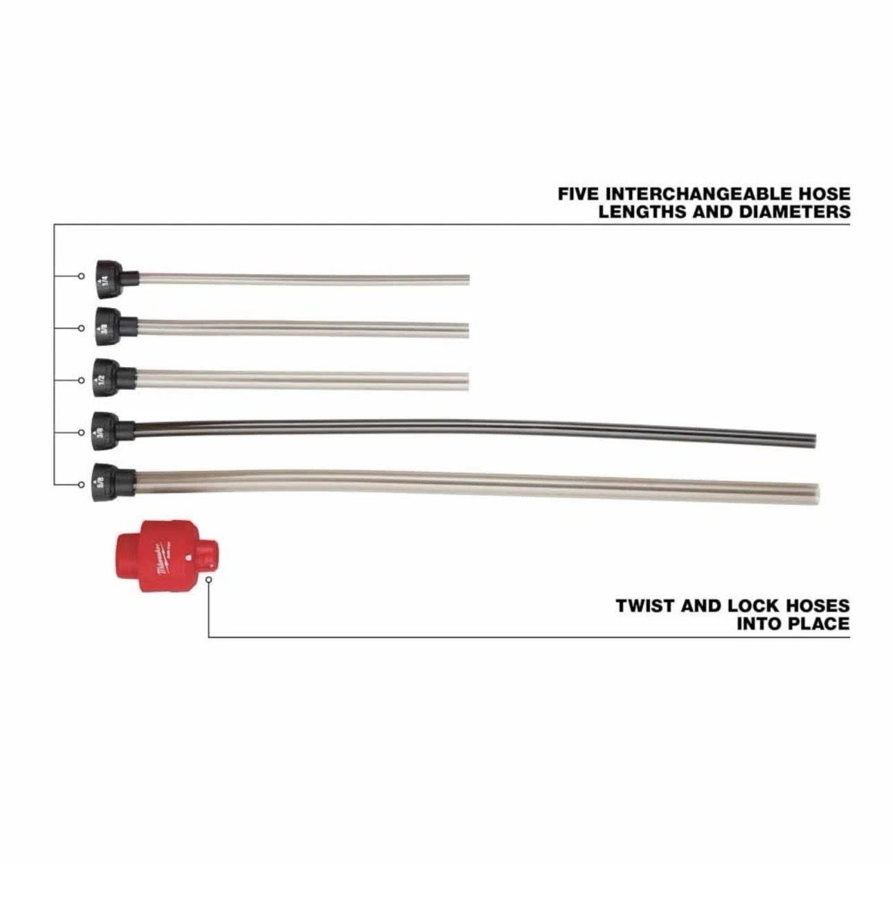 Milwaukee 49-90-2037 AIR-TIP Long Reach Flexible Micro Hose Set