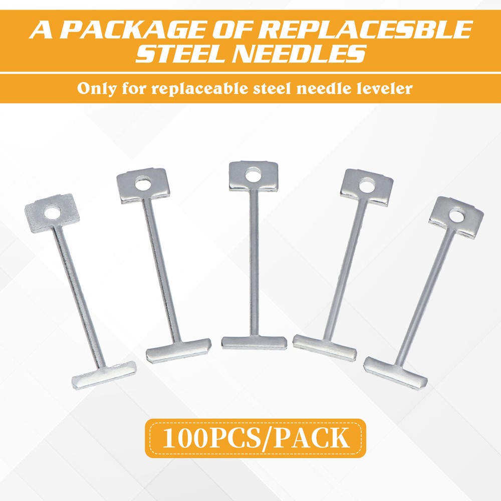 100 pcs Replacement Steel Needles Flooring Wall ReusableTile Leveling System