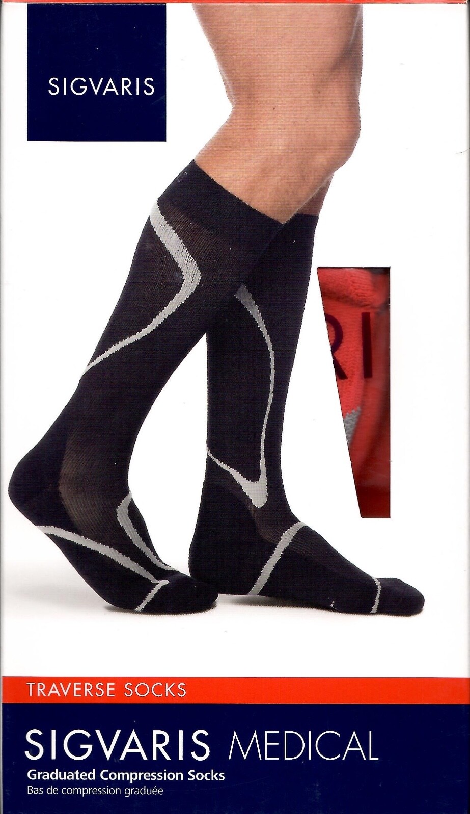 Sigvaris 412 Unisex Knee High Traverse Compression Socks 20-30 mmHg