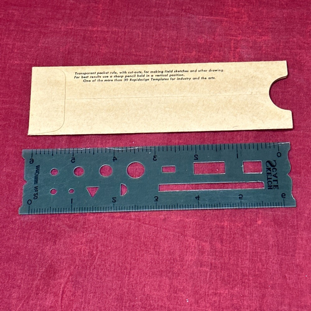 RapiDesign Stencil Template Guide 20 Drafting Geometric Square Circle Rectangle