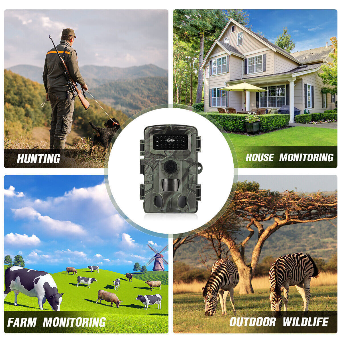 50MP Wildlife Hunting Game Trail Camera 4K Night Vision Motion Activated+32GB