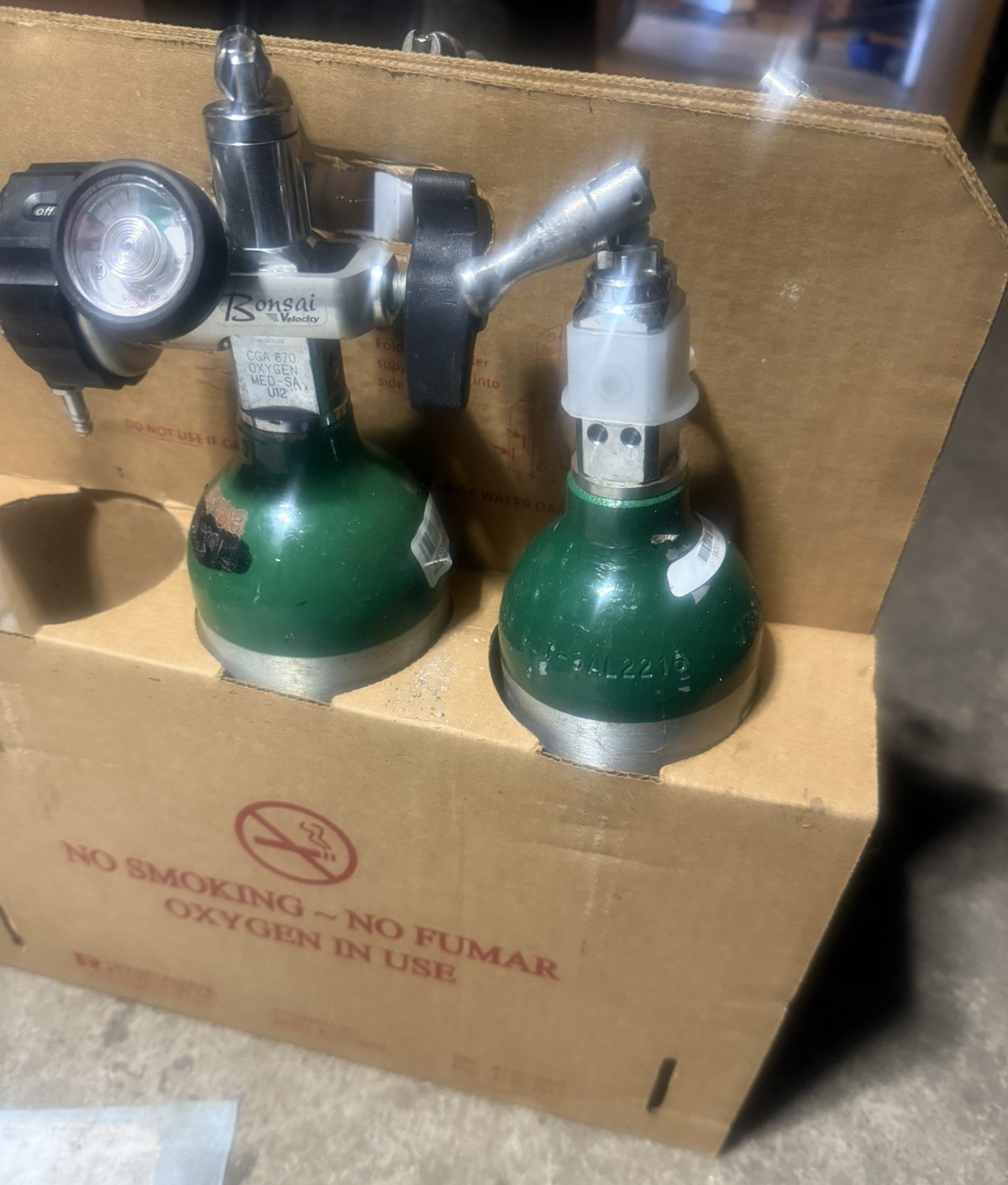 Oxygen Compressed USP UN1072 “Out of Test” Empty