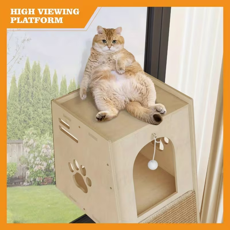 Cat observation tower, 59 inch indoor cat climbing frame, cat tree with sisal
