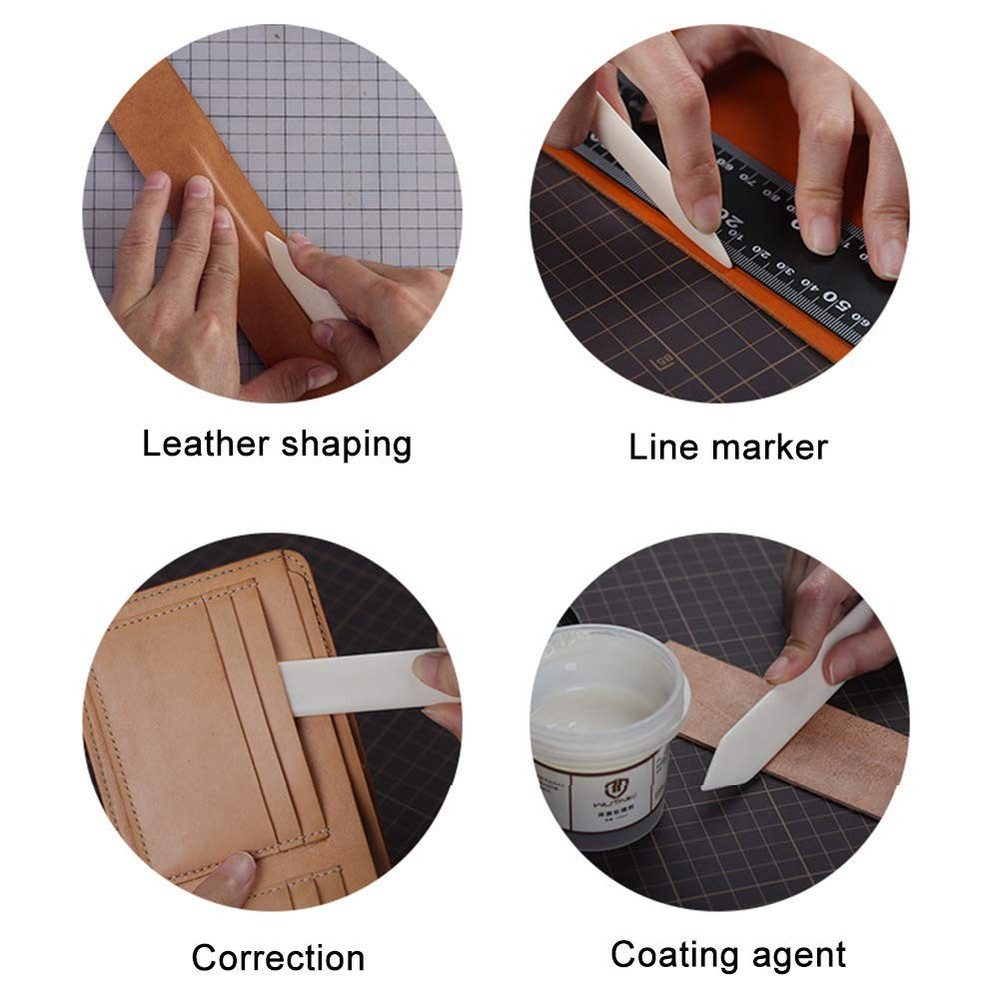 8 PCS Bone Folder Tool, Plastic Bone Folder Paper Creaser Set Scoring Tool fo...
