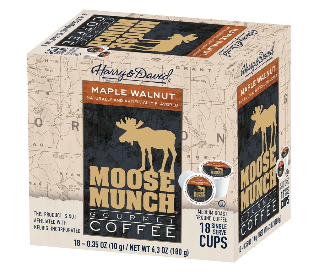 Harry & David Coffee Combo, Maple Walnut,Chocolate Raspberry 2/18 ct boxes