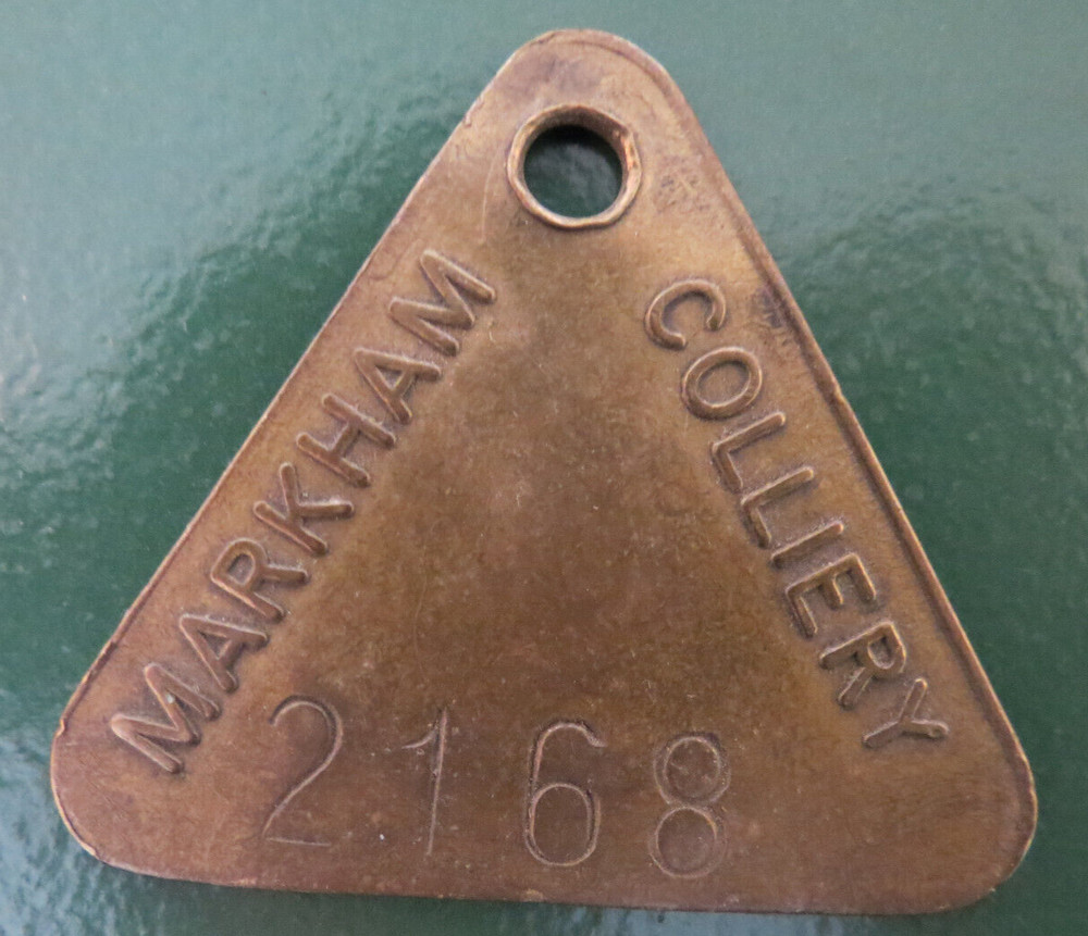 MARKHAM Colliery Pit Check Tally - marked MARKHAM COLLIERY 2168