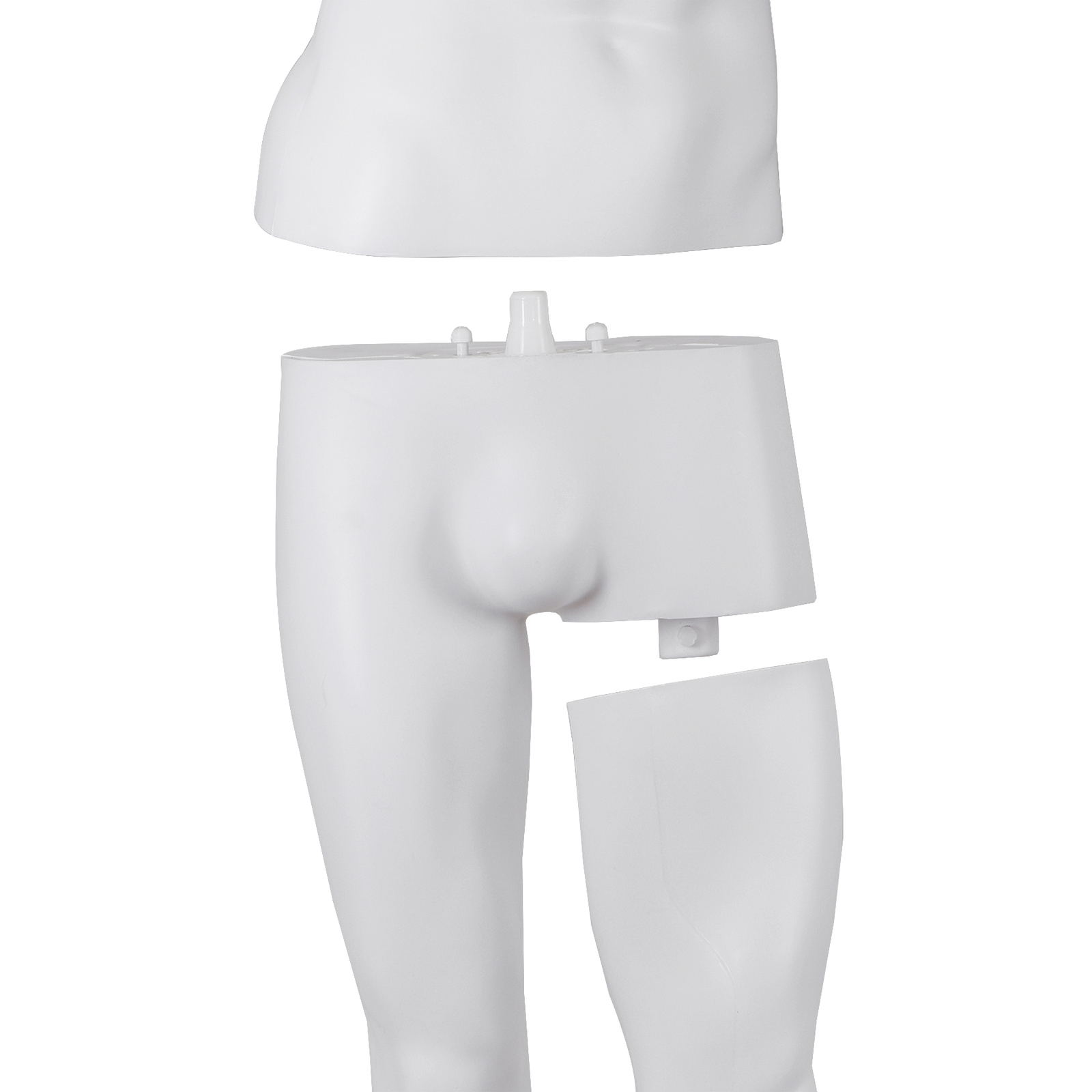 Male Mannequin Full Body Dress Form Adjustable 73Inch Realistic Detachable White