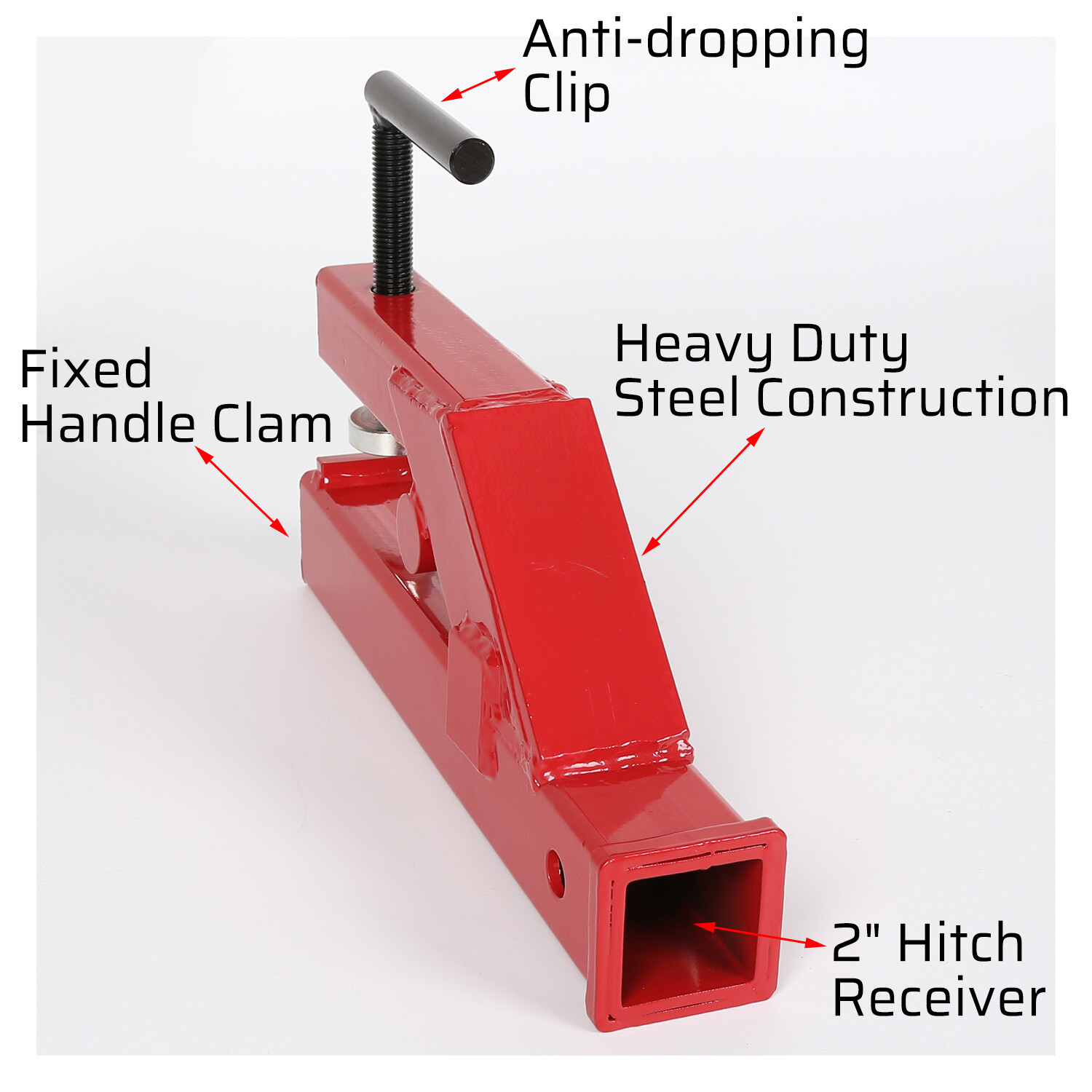 Upgraded Clamp On Trailer Hitch Ball Mount Receiver For Bobcat Tractor Bucket