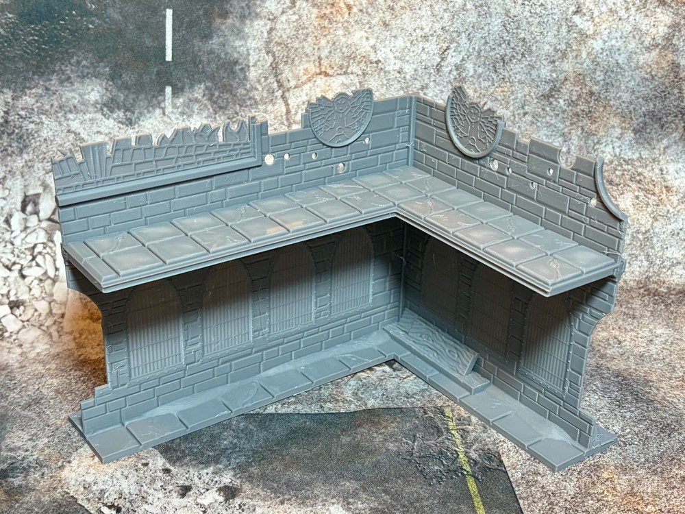 Plastic UKTC 40k Terrain Medium L Ruins (2 Piece) Easy stack system - Tournament