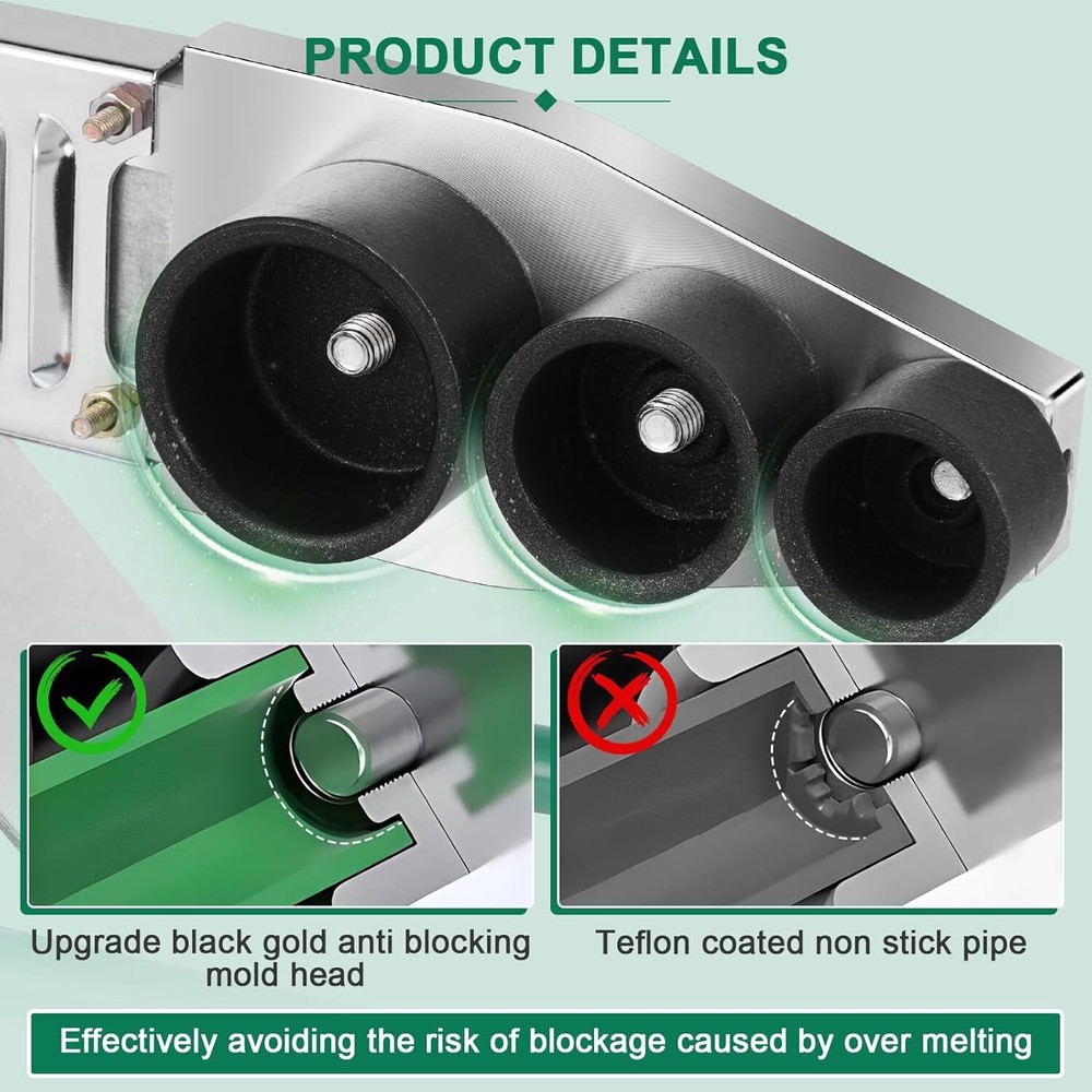 110V Plastic Pipe Welding Tool kit Adjustable Socket Fusion Pipe Welder