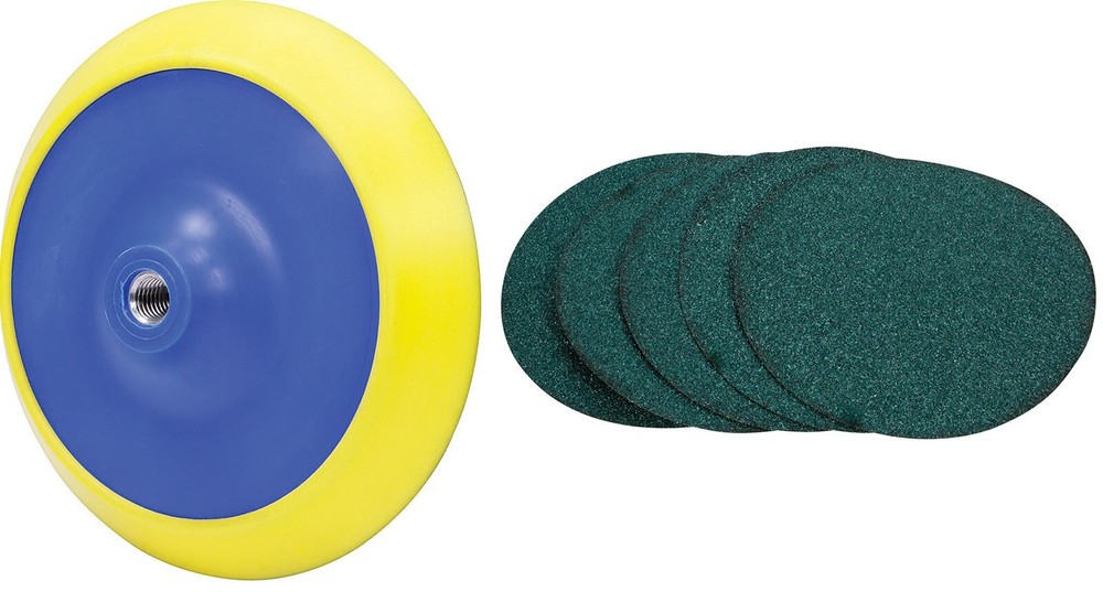 Tire Backing Pad 8in with Sanding Disc 5 Pack Kit Dirt Modified USMTS IMCA