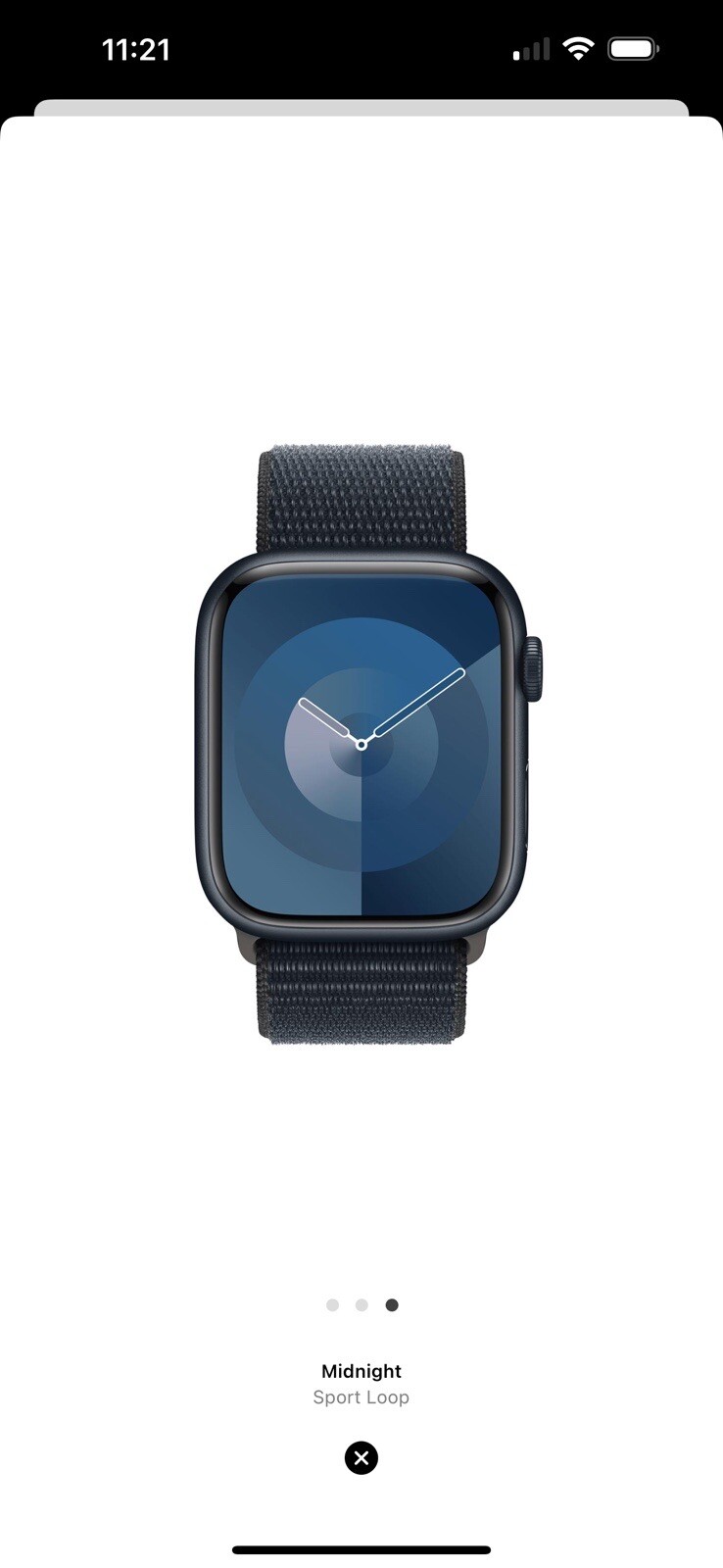 Apple Watch Sport Loop 45mm (42/44/46/49) Genuine OEM 2023 Midnight Used