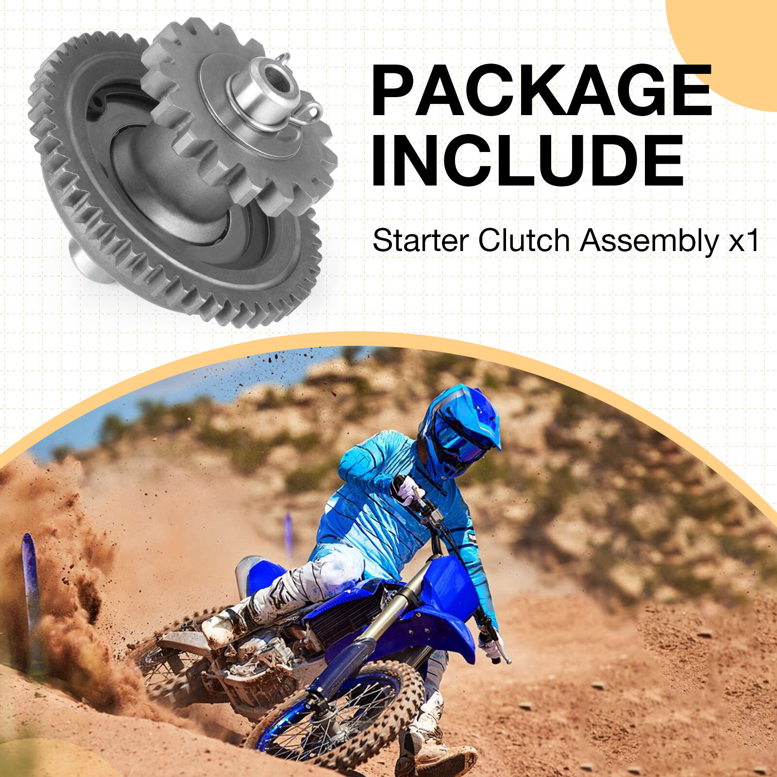 Starter Clutch Assembly for Yamaha YZ450 F FX WR450F 2018-2023 BR9-15570-20-00