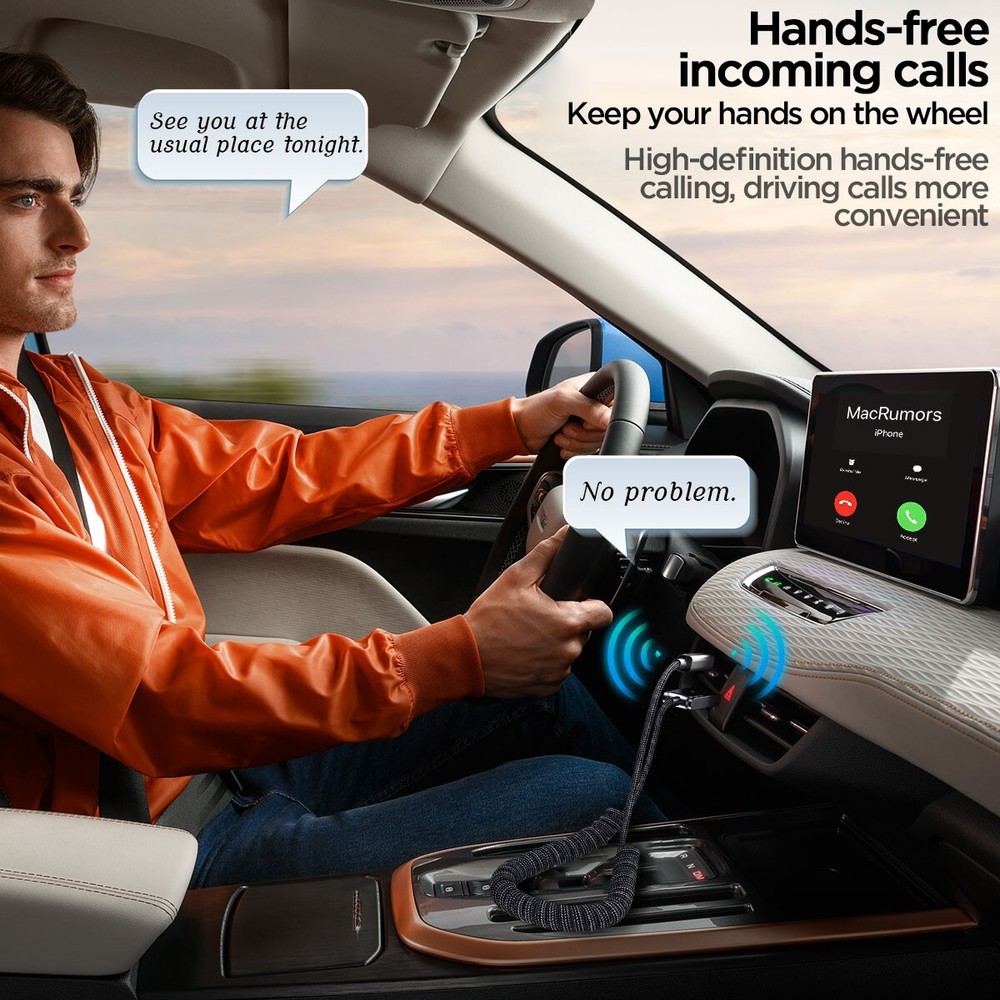 3.5mm AUX USB Wireless Bluetooth Receiver Cord Car Home PC Audio Adapter Cable