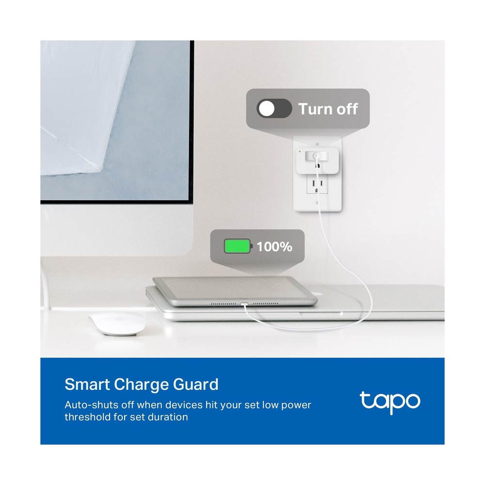 TP-Link 𝗧𝗮𝗽𝗼 Smart Plug Wi-Fi Mini, Energy Monit