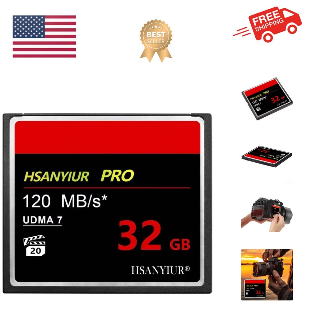 32GB UDMA High Speed  CF Card Camera Memory Card