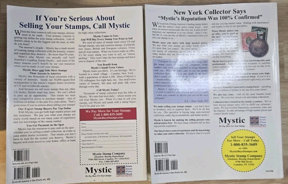 2023 Scott Standard Postage Stamp Catalogue Vol 4A & 4B | J-M Countries | NM...