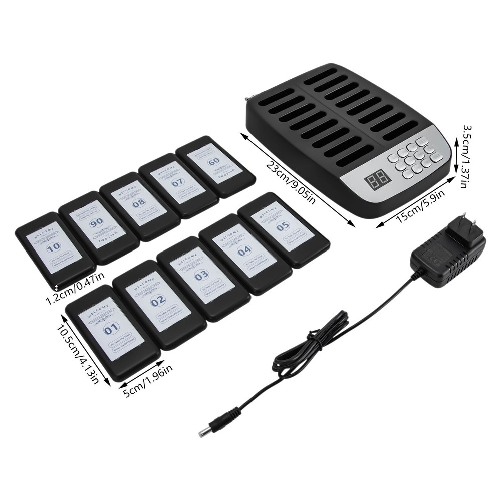 10 Restaurant Coaster Pager Guest Call Wireless Paging Queuing Calling System