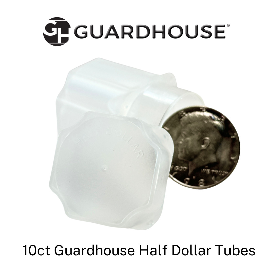10ct Guardhouse Square Half Dollar Coin Tubes Each Holds 20 Coins