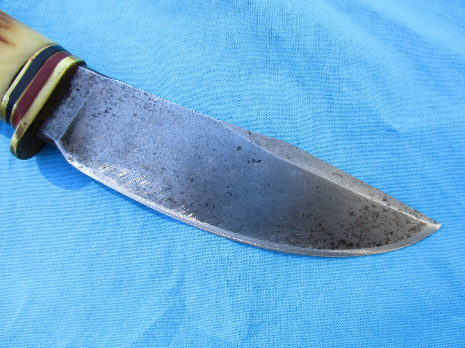 Vintage Marbles Stag Woodcraft Knife (As Is) w/ Aftermarket Sheath