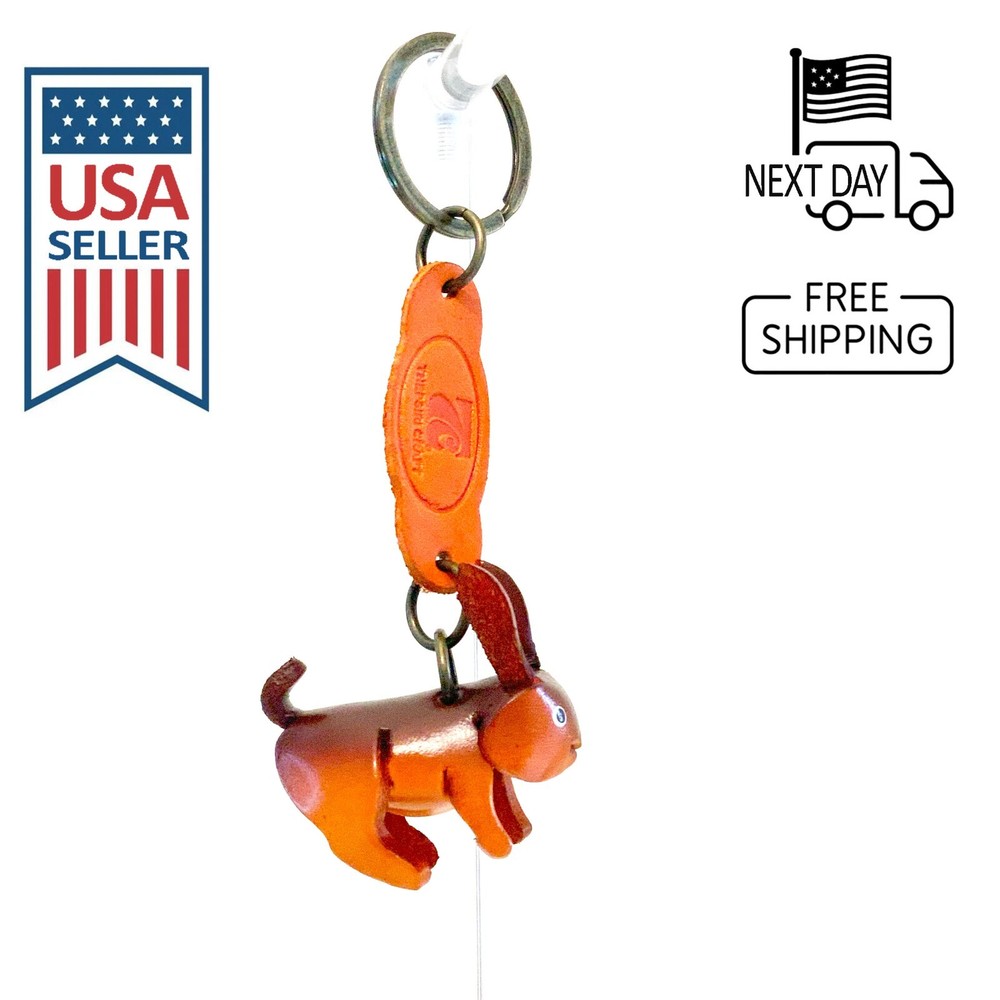 Rabbit Handmade Leather Keyring