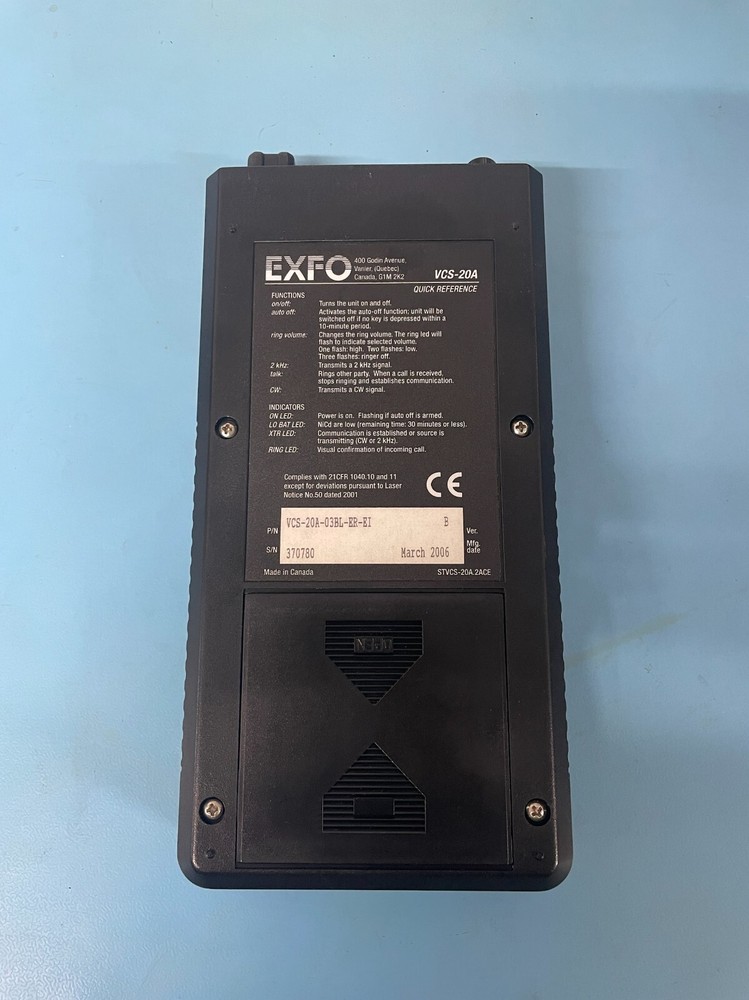 EXFO VCS-20A SM Multi-Function Voice Communicator w/ Case *30 DAY RETURNS*