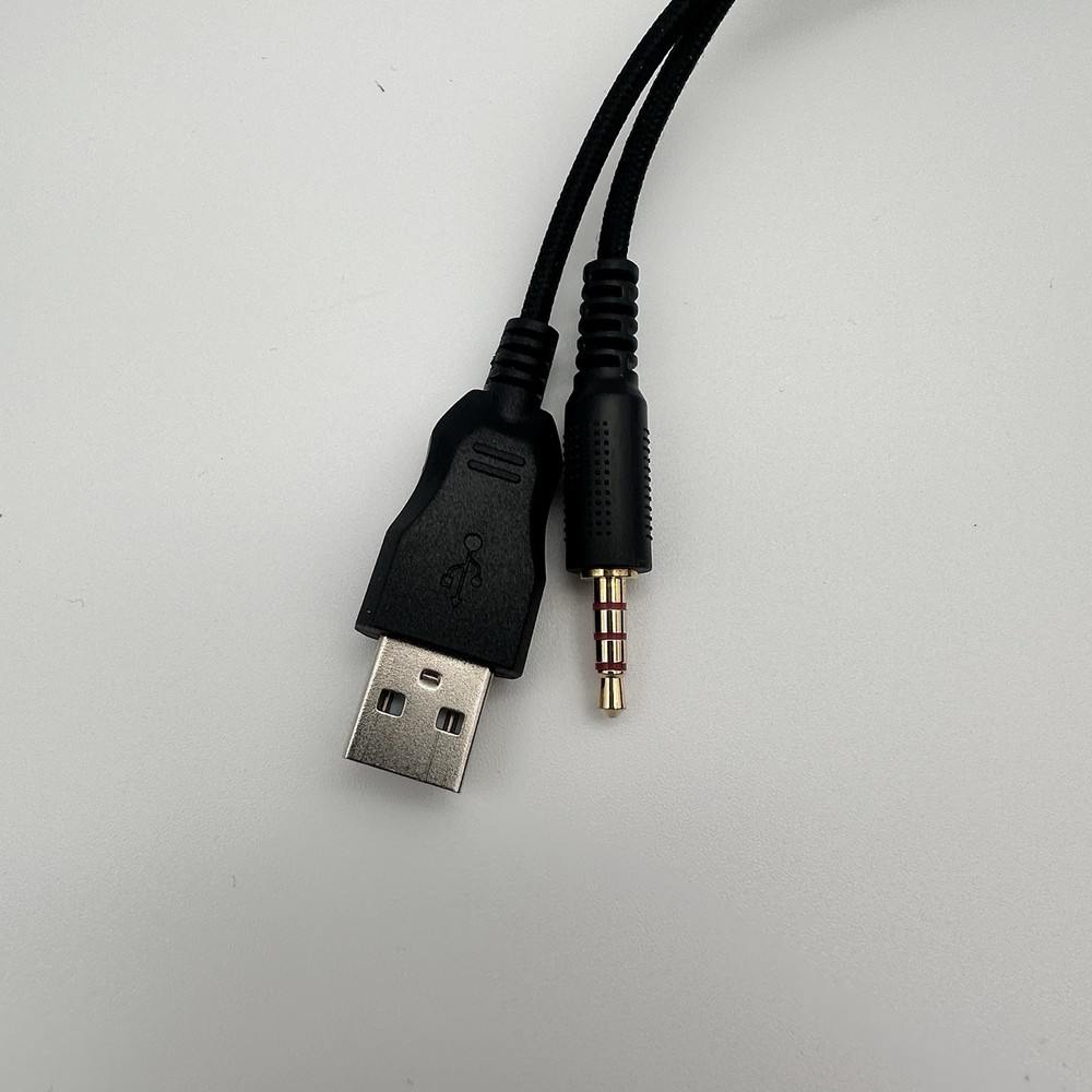 Black Gaming Headset for PC PS4 PS5 Xbox One Controller Wired USB 3.5mm