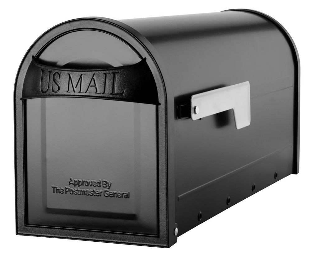 Architectural Mailboxes 8760B-10 Carlisle Postmount Mailbox, Medium, Black