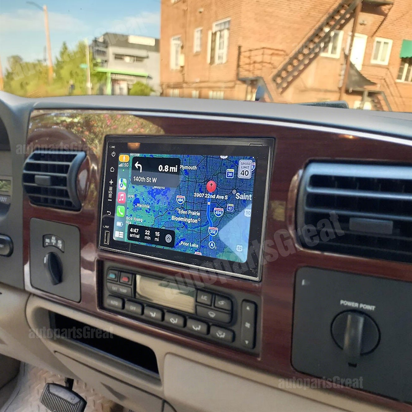 For 2005-2007 Ford F-250 F-350 F-450 F-550 Carplay 7" GPS Stereo Radio FM Player