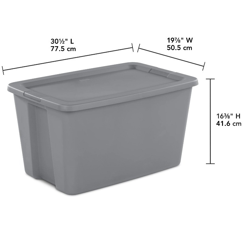 (2 pack) Sterilite Extra Large Storage Bin, 30 Gallon Plastic Storage Container